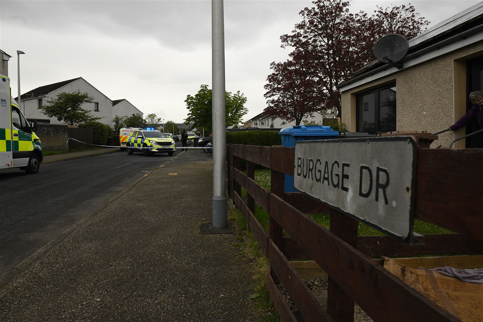 Police are on the scene of the incident at Burgage Drive.