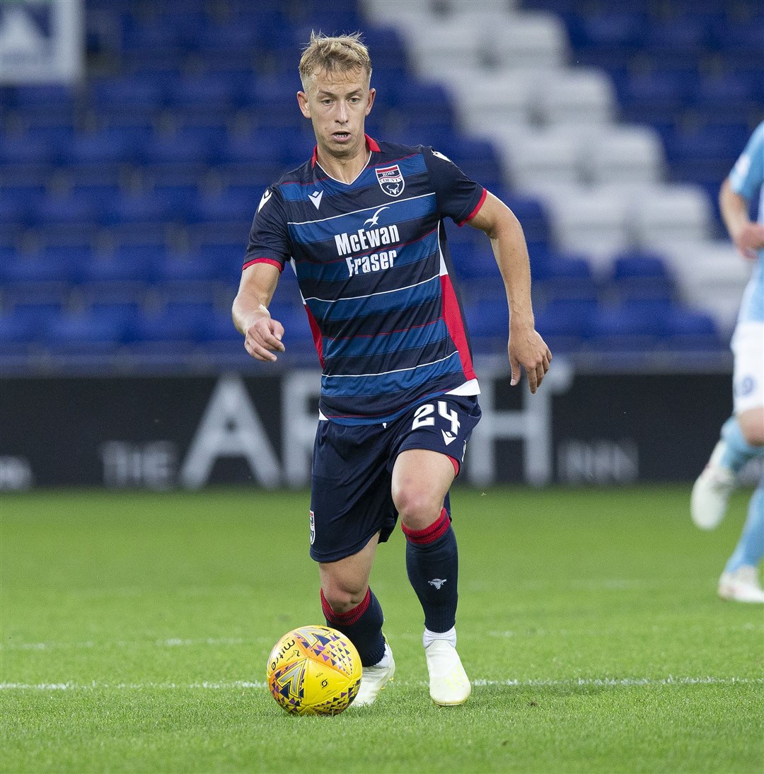 Harry Paton has won admirers at Ross County this season for his ability on the ball in central midfield. Picture: Ken Macpherson