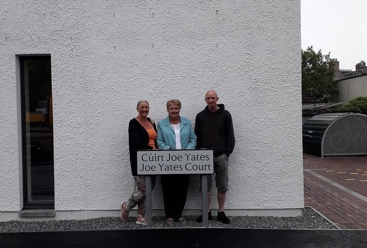 The family of the late Joe yates have approved of the development. From left, Hilary Ross, Rosemary Yates and Gary Yates.