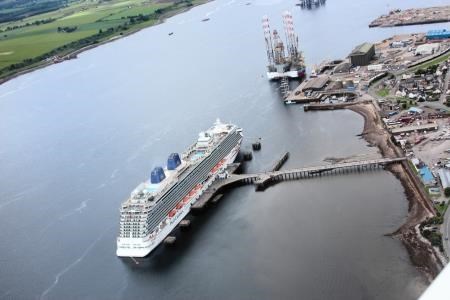 The Britannia in Invergordon, photographed from the air. Picture: David Edes