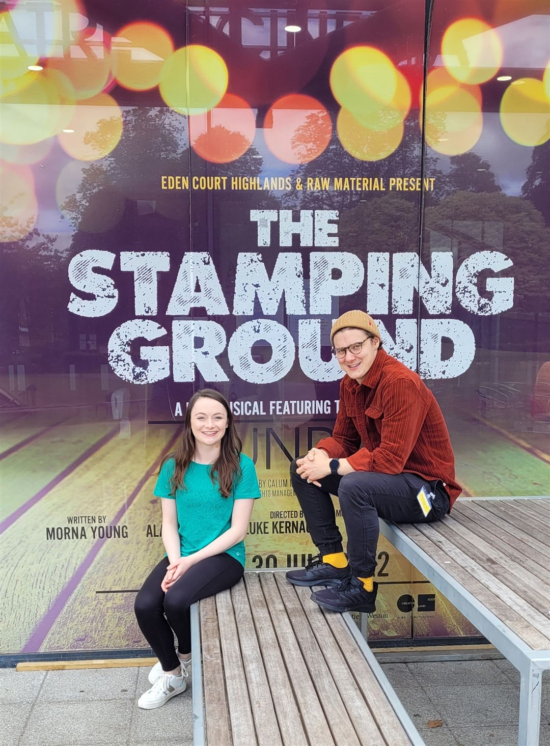 Caitlin Forbes with Malcolm Cumming when the friends from Eden Court days appeared together at Eden Court in last year's production of The Stamping Ground.