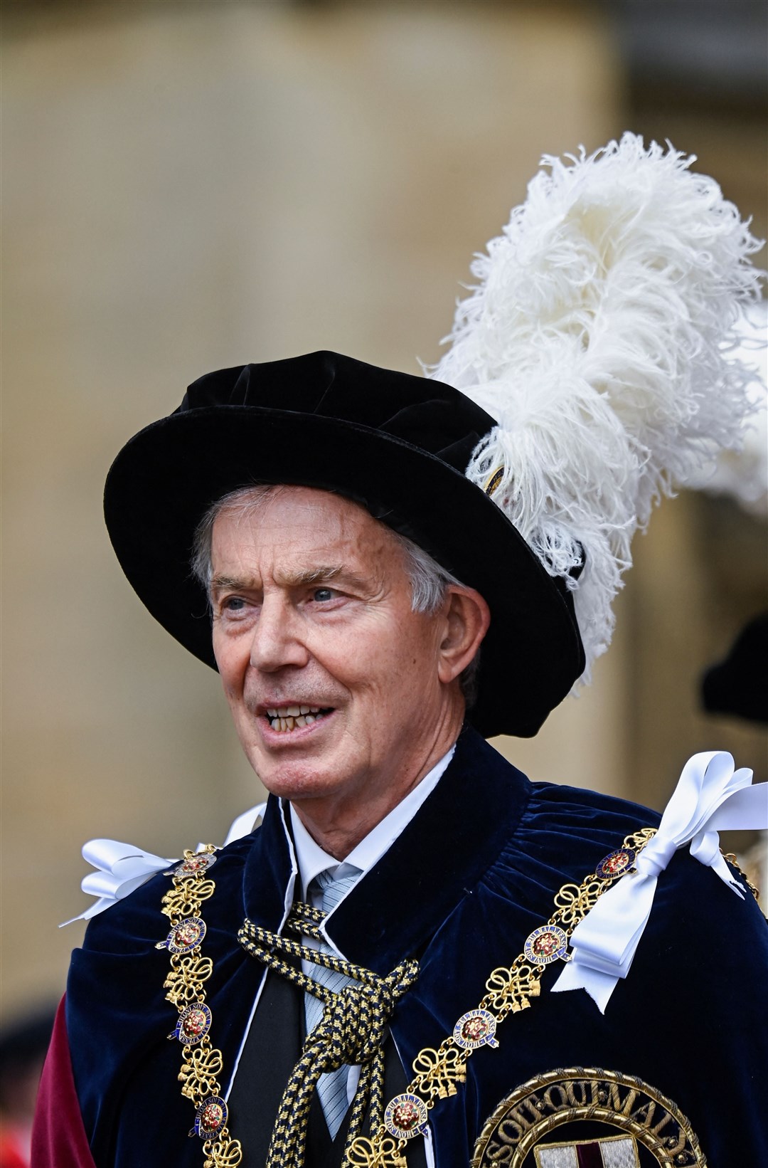 Former Prime Minister Sir Tony Blair during the annual Order of the Garter Service at St George’s Chapel, Windsor Castle (Toby Melville/PA)