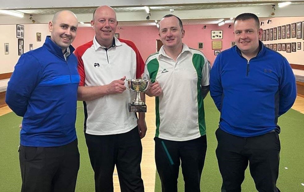 Black Isle and District Fours Champions from Ardross & Alness Bowling Club (fromleft to right) – Andrew Adamson, Duncan Henderson, Duncan Adamson and Tam Mulraine.
