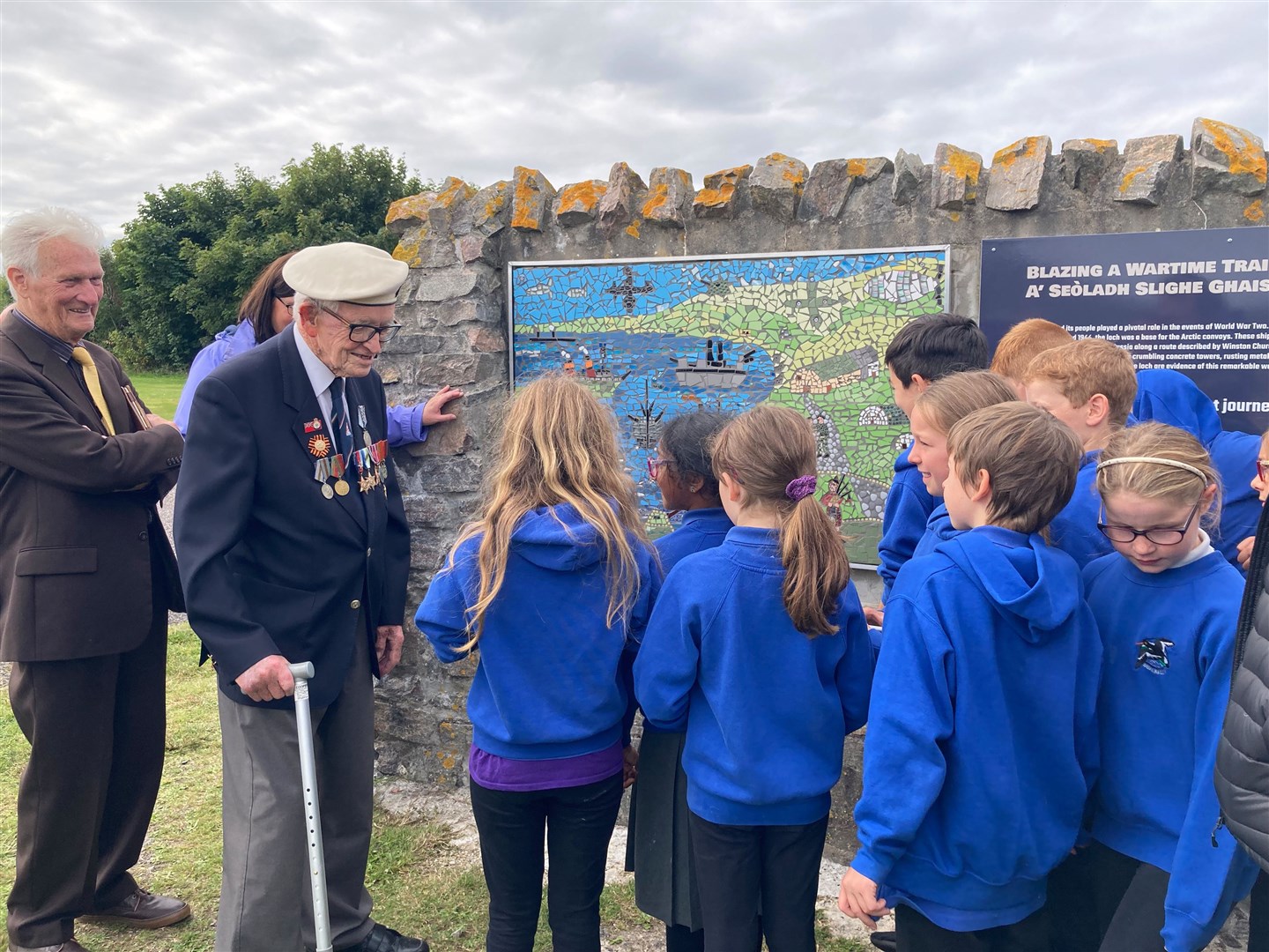 Arctic Convoy veteran David Craig joined pupils from Bualnaluib Primary School at what was a poignant launch.