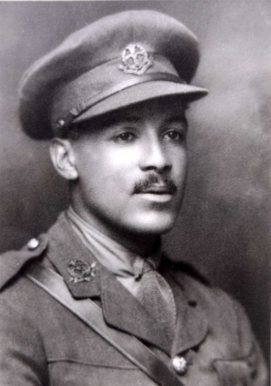 Footballer and soldier Walter Tull. Walter in uniform of 17th Middx Reg in 1917. Picture: Gary Anthony.