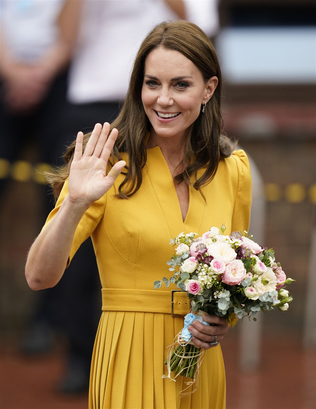 Kate leaves the Royal Surrey County Hospital’s maternity unit (Andrew Matthews/PA)