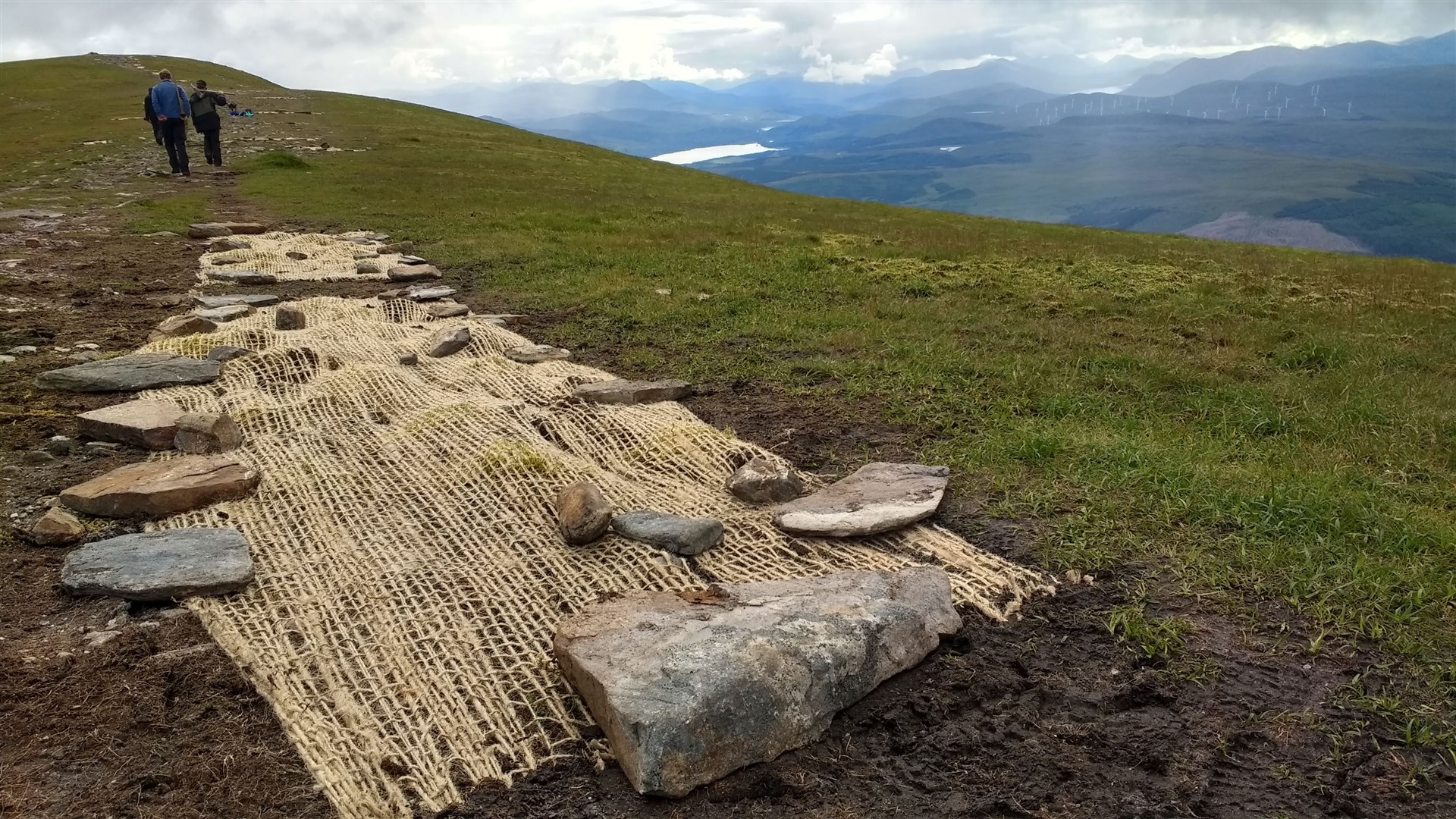 Walkers are asked to avoid hessian covered strips of land. Picture: NatureScot