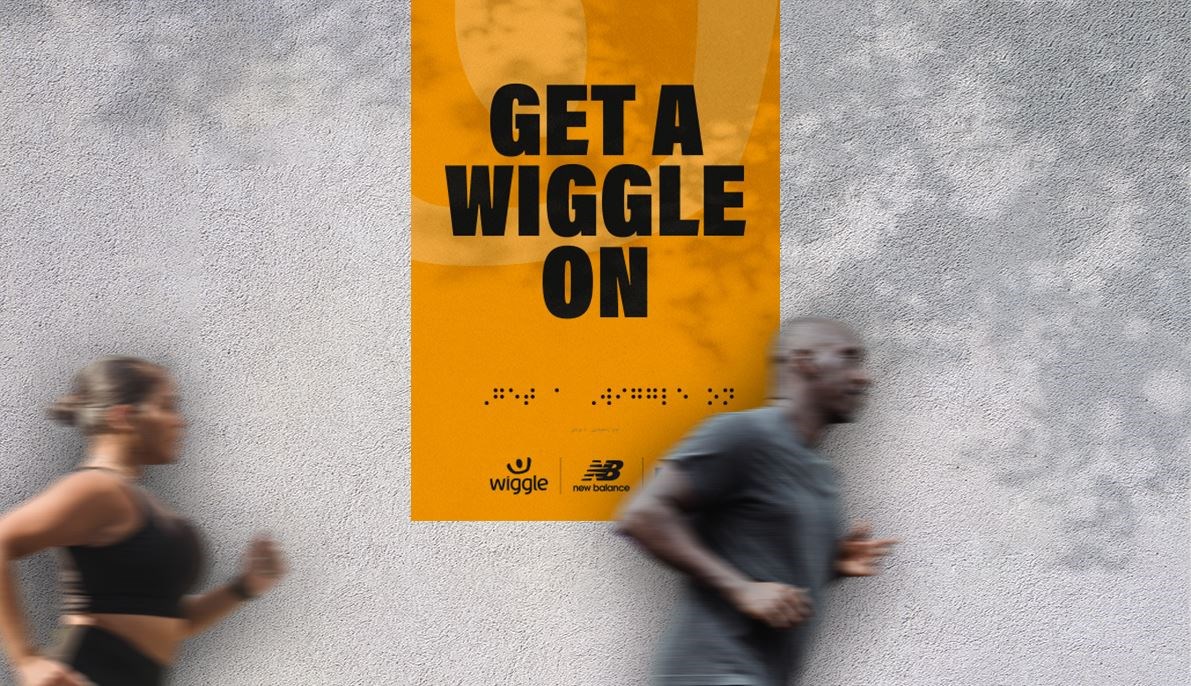 The banners have been created through a collaboration between sports retailers Wiggle and New Balance and the Royal Society for Blind Children (PA)