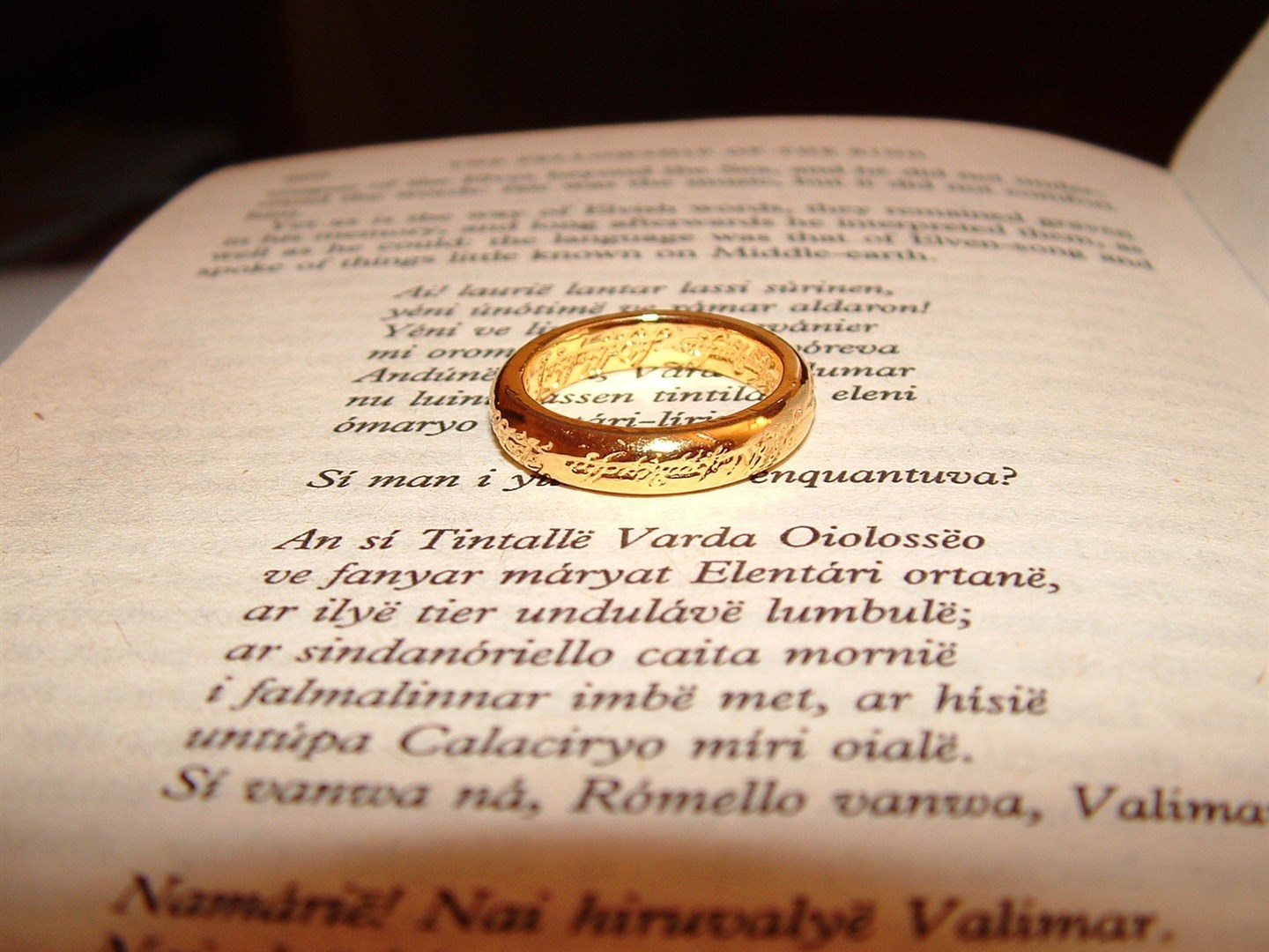 A page from Lord of the Rings. Picture: Zanastardust, CC BY 2.0 <https://creativecommons.org/licenses/by/2.0>, via Wikimedia Commons.