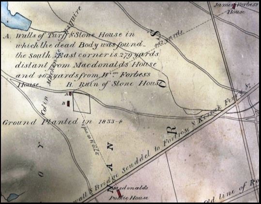 The detail of the Mulbuie Murder Map site.