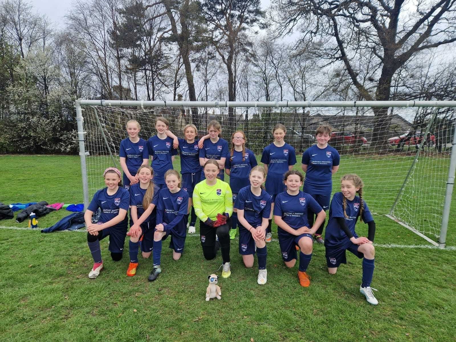 The U14 Colts who train with Ross County Girls and Women Football Club.