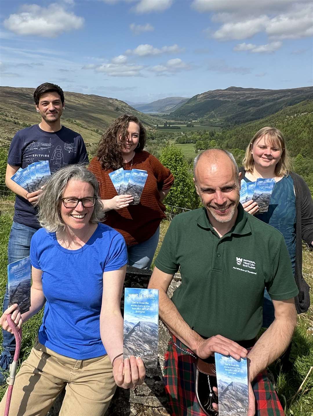 West is Best: Loch Broom in the background as (l-r) James Brown, Russian Arctic Convoy Museum; Eilidh Smith, Gairloch Museum; Siobhan Beatson, Ullapool Museum; Martin Hughes, Inverewe Garden and Corrieshalloch Gorge and Rachael Thomas, Applecross Heritage Centre, team up.
