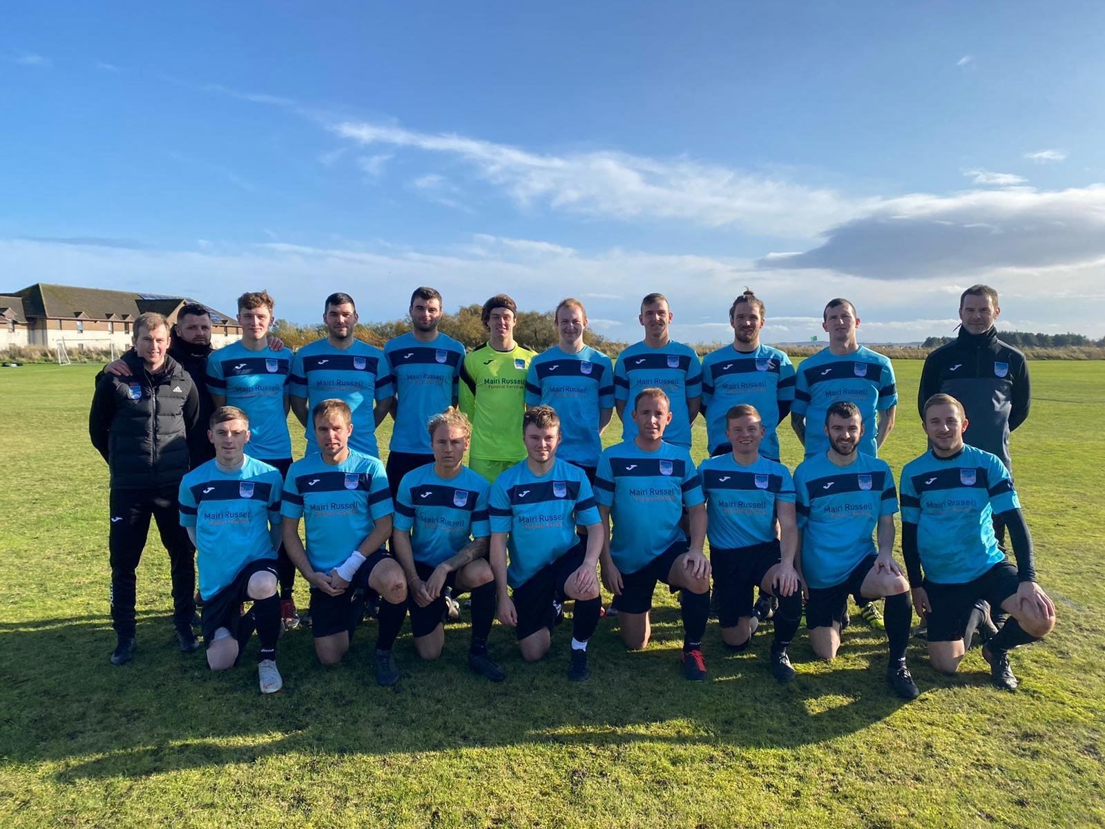 Alness United pictured before kick-off.