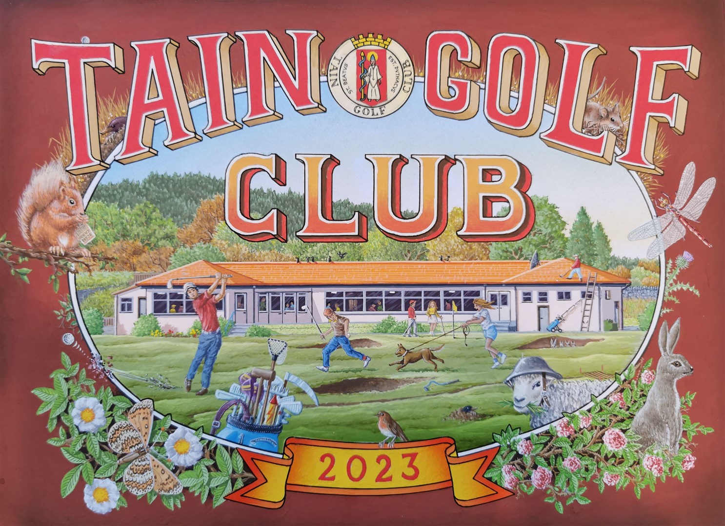 Tain Golf Club calendar cover.