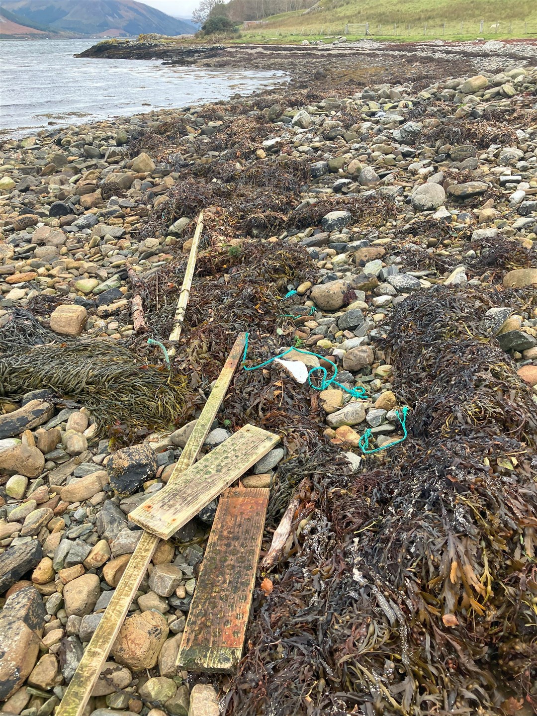 The 'industrial waste' on the shores of Lochbroom. Pictures: Ailsa McLellan.