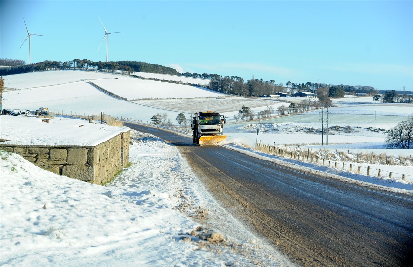 Snow ploughs could be out in force with up to 11 inches of snow forecast.