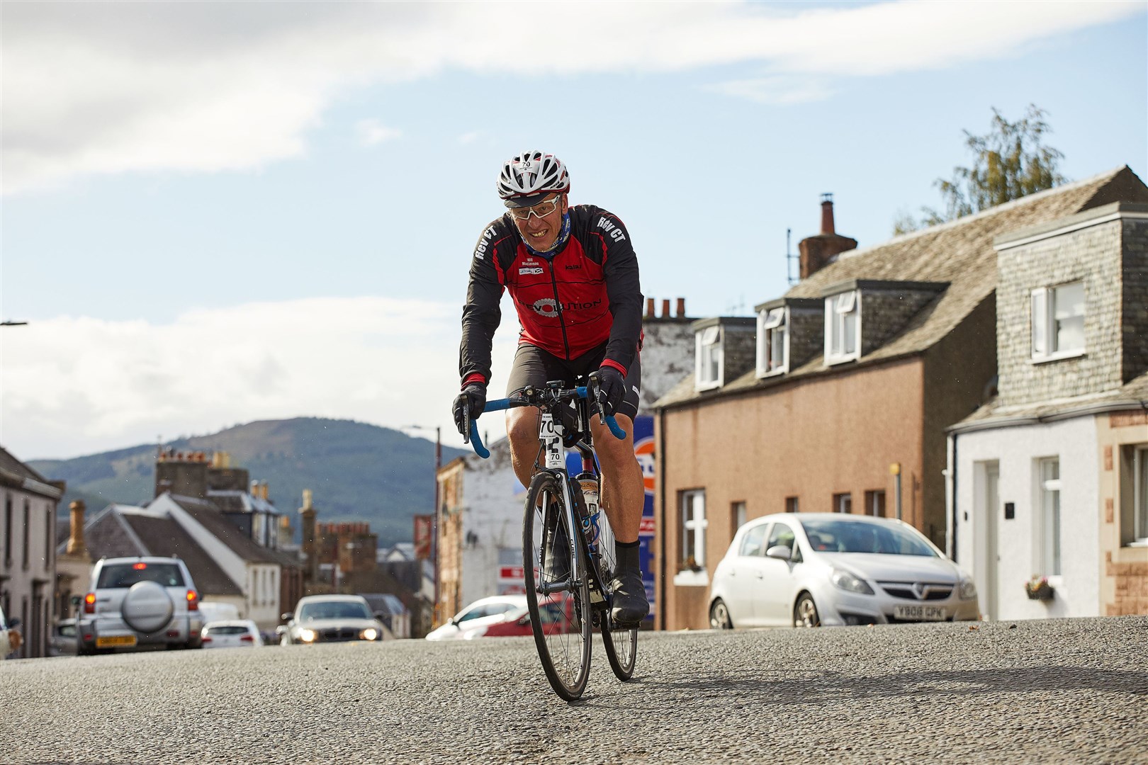 Evanton cyclist William MacLennan will be the first Scot to compete in the Race Around Ireland later this year. Pic taken while on the "Around the world in a day" 240 mile cycle with Mark Beaumont last September.