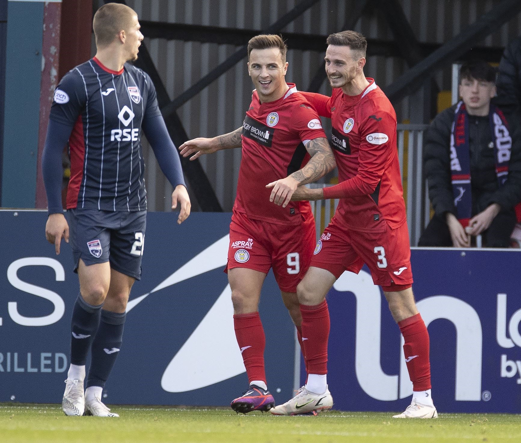 Eamonn Brophy (centre) is reportedly heading to Ross County.