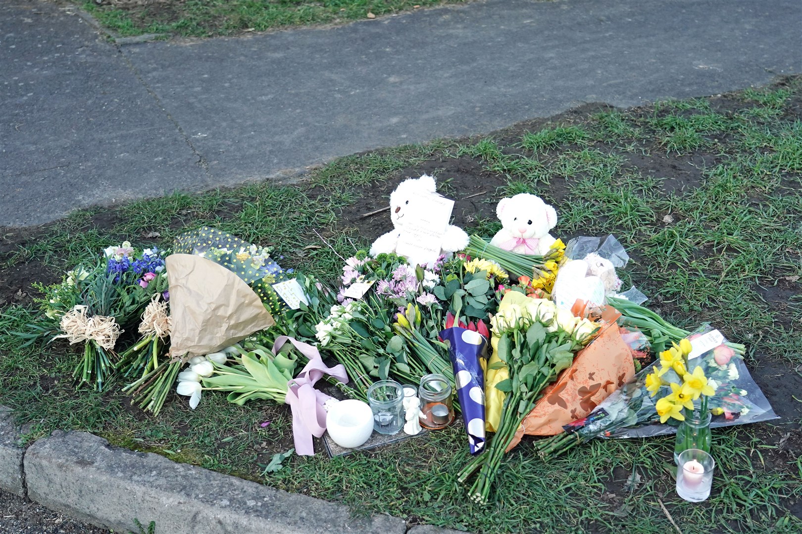 Tributes left for baby Victoria in Brighton (Jordan Pettitt/PA)