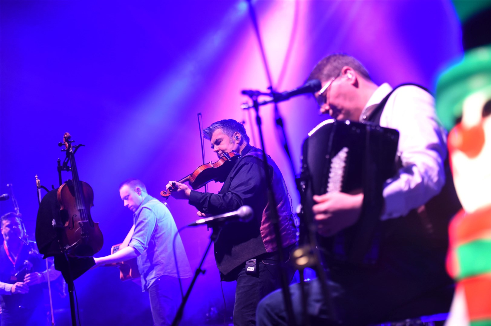 Skipinnish live onstage at Inverness Leisure. Picture: Callum Mackay