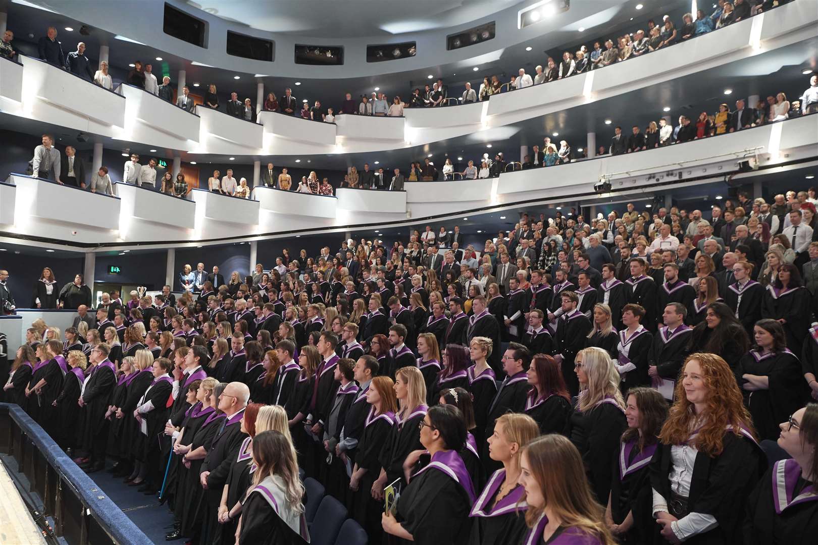 The auditorium of Eden Court's Empire Theatre hosting a UHI graduation ceremony. It has struggled to attract bigger shows due to limited seating.