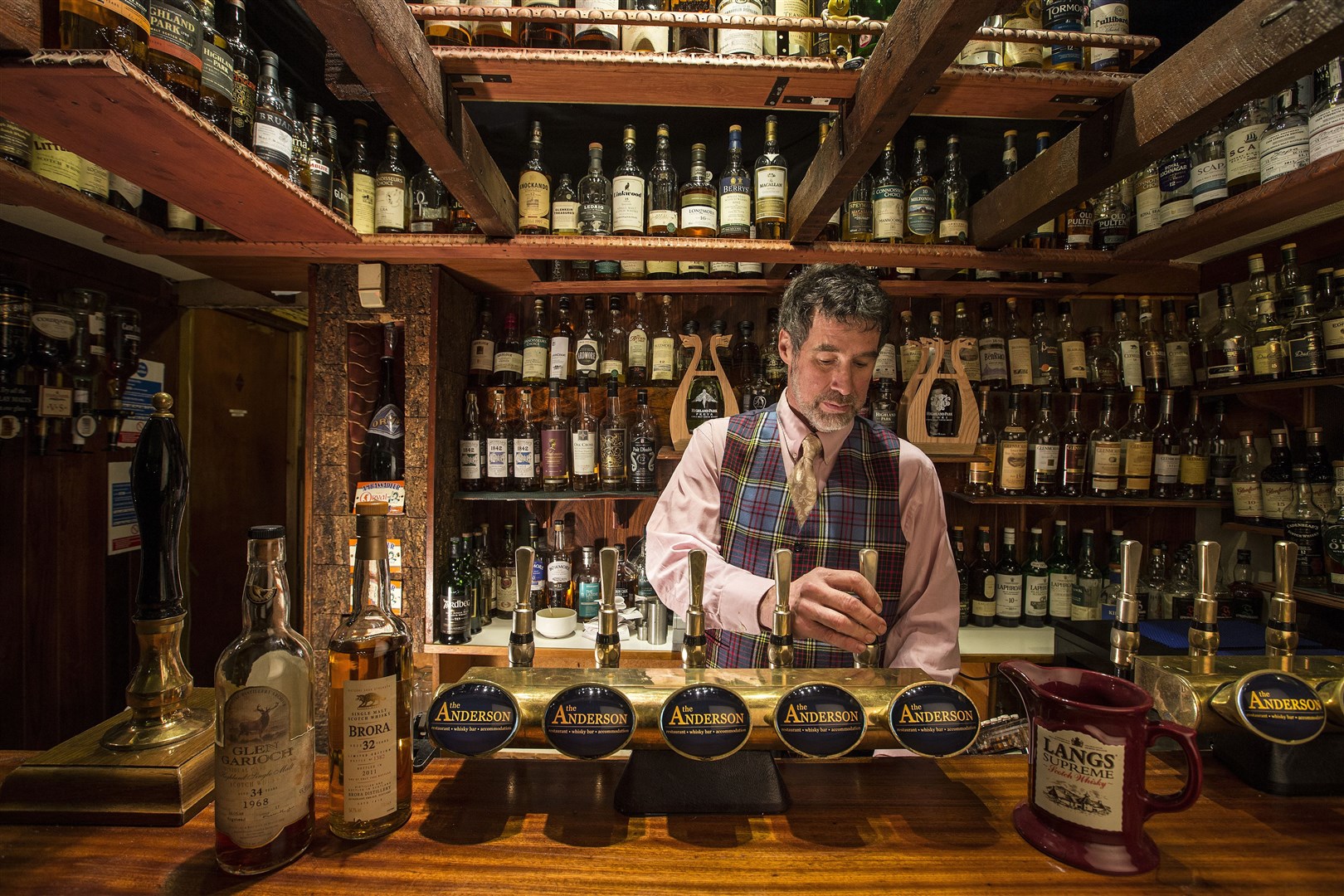 Jim Anderson is pictured in The Whisky Bar at The Anderson.