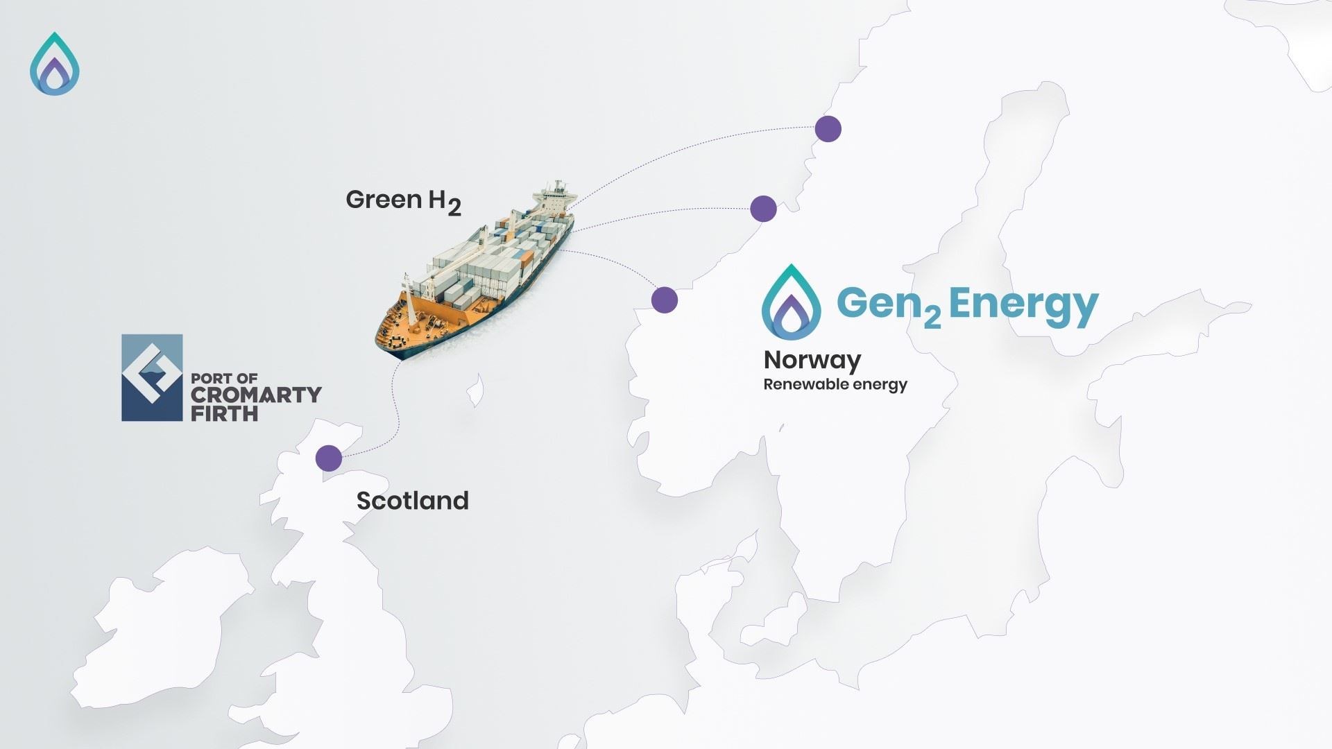 The plan is for hydrogen to be produced in Norway using surplus renewable energy, and then ship it to Invergordon for use in the UK market.