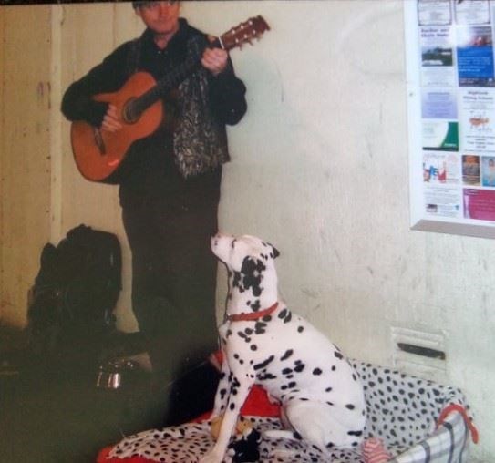John Casey with Polkadots, his companion between 2006 and 2008.