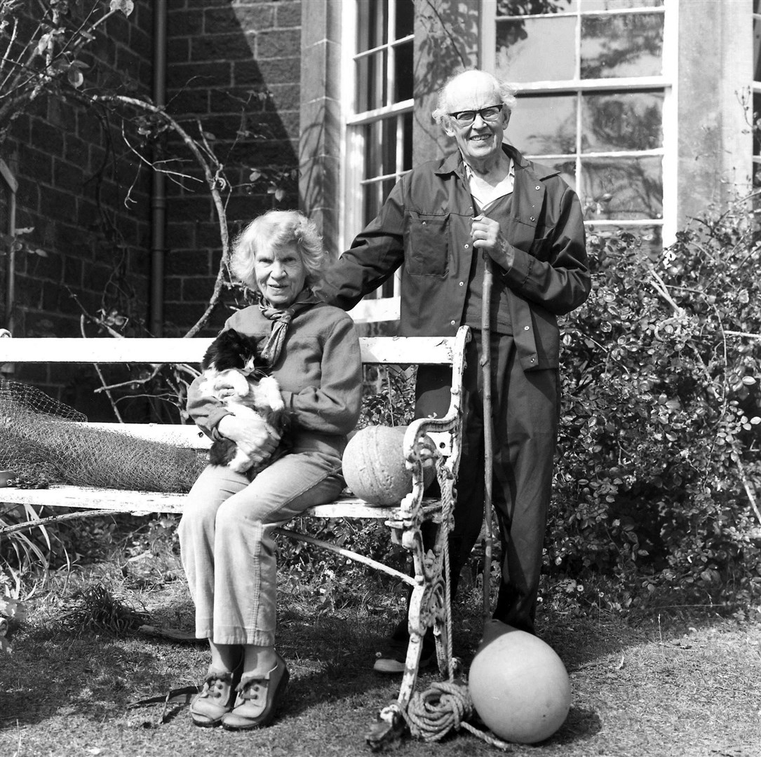 John Lorne Campbell and Margaret Fay Shaw at Canna House.