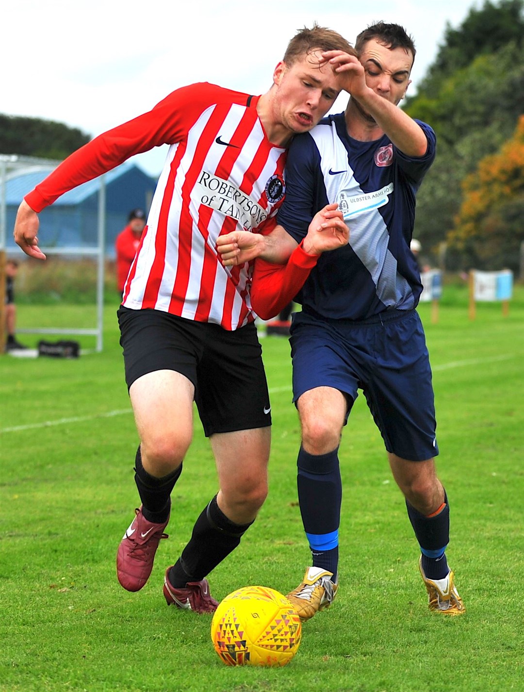 Finn As-Chainey scored five for St Duthus. Picture: Graeme Webster