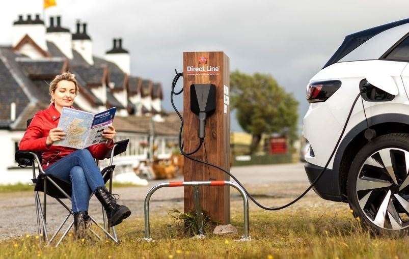 The new EV charge pointsits right next to the Aultguish Inn, pictured in the background.