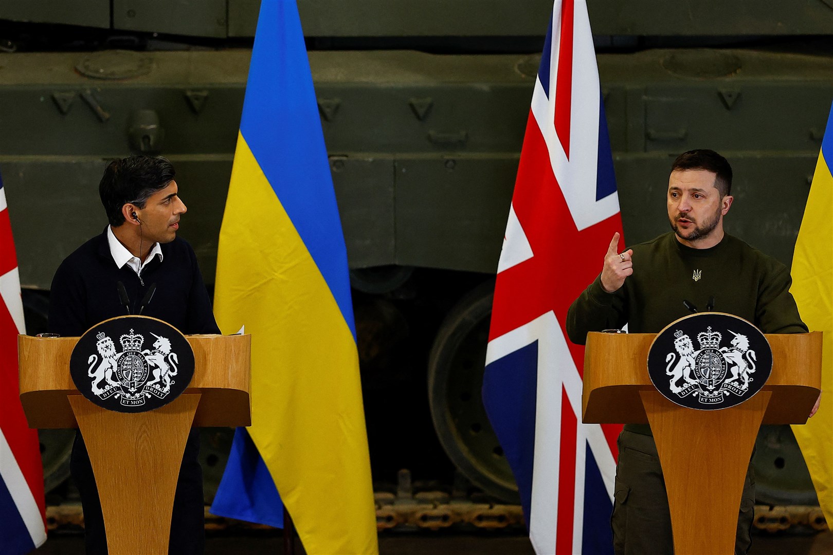 Ukrainian President Volodymyr Zelensky on a recent visit to the UK (Peter Nicholls/PA)
