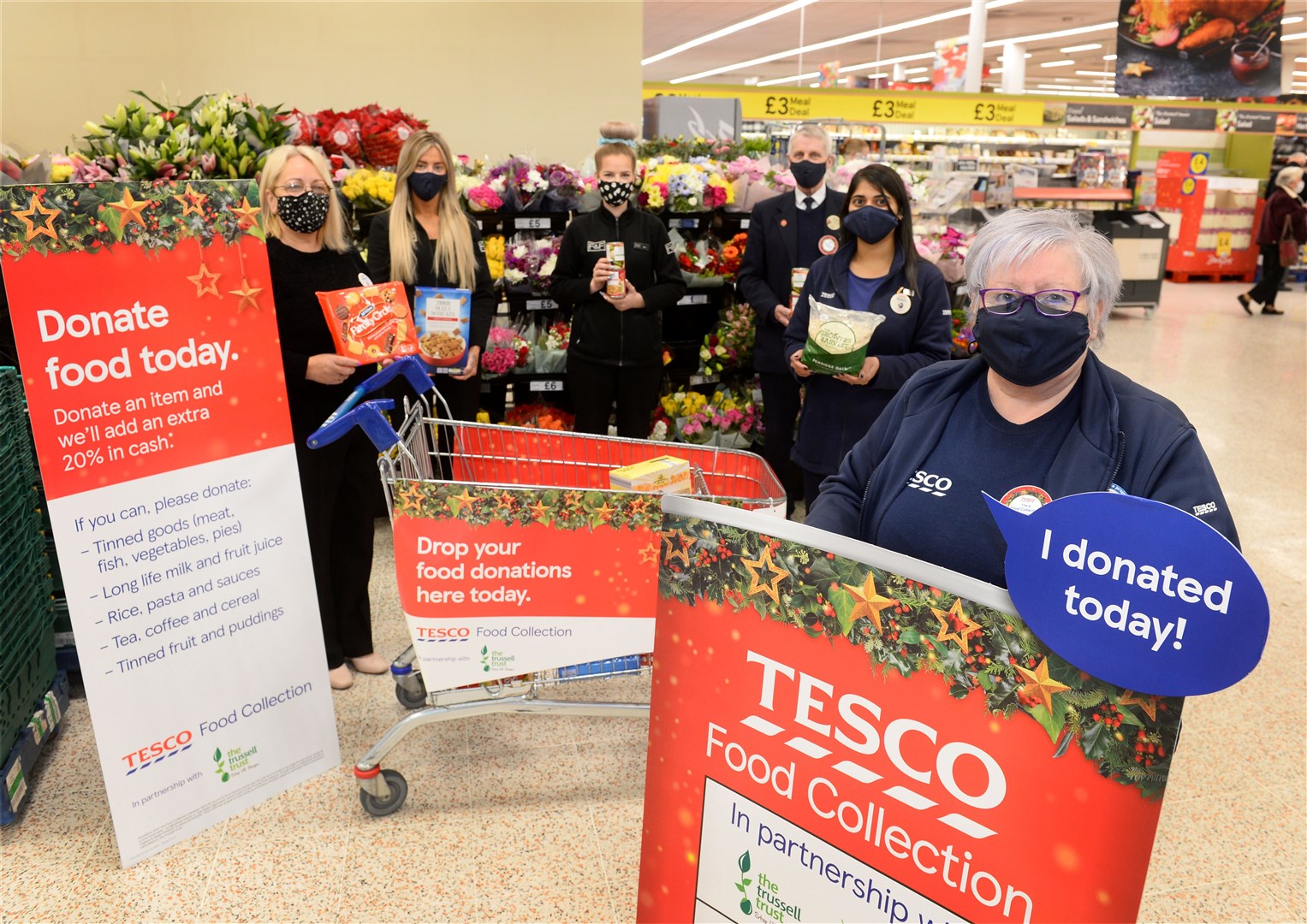 November's food collection at Tesco Extra Inshes.