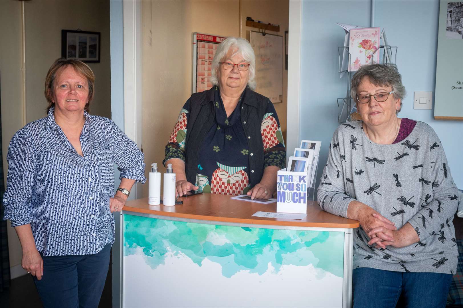 Volunteers based in the Seaboard Hall, Balintore have been doing food packages during the lockdown? ..Lynda Durrand, Maureen Ross and Norma Balfour...Picture: Callum Mackay..