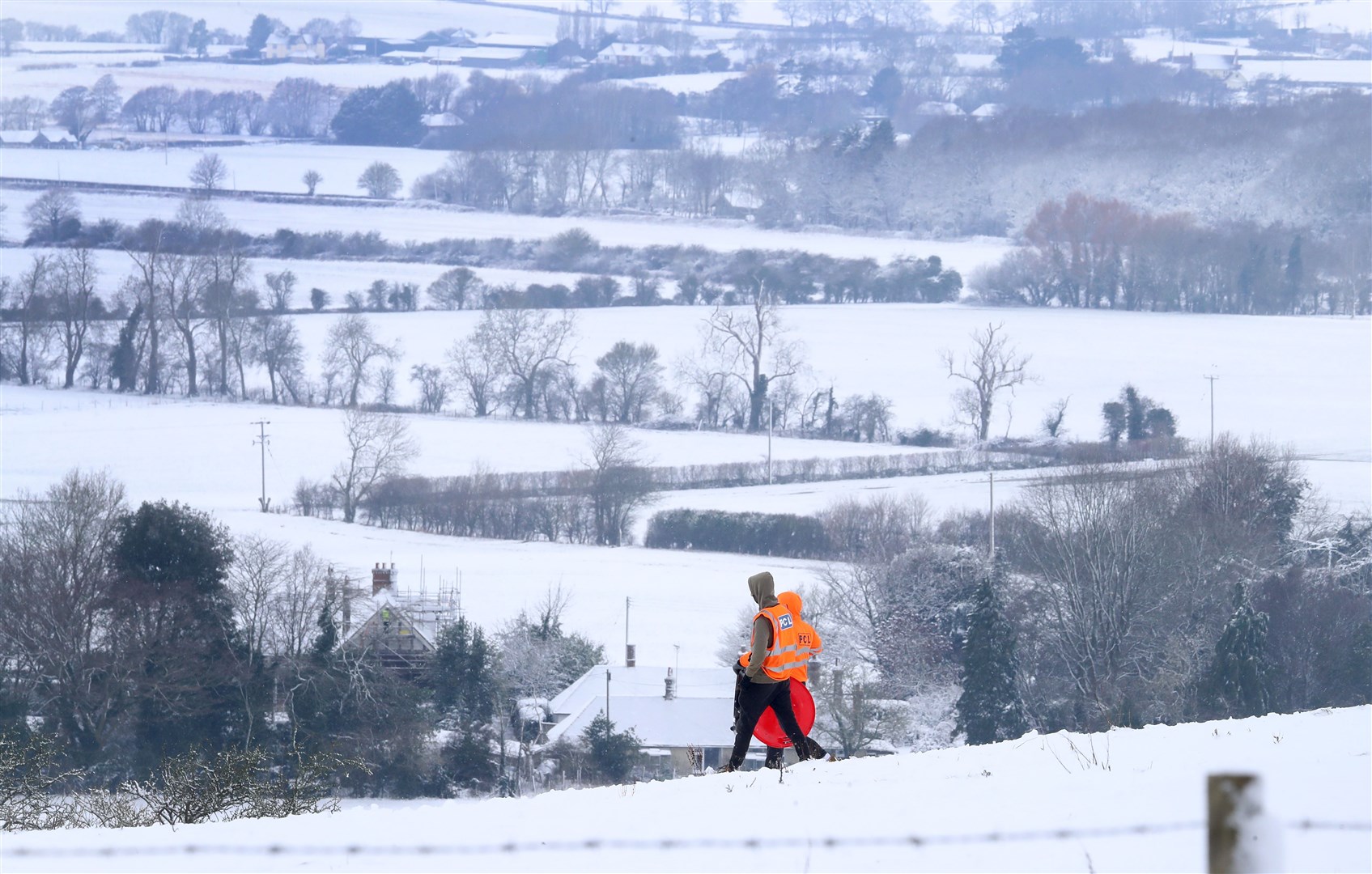 Snowy scenes from Farthing Common in Kent (Gareth Fuller/PA)