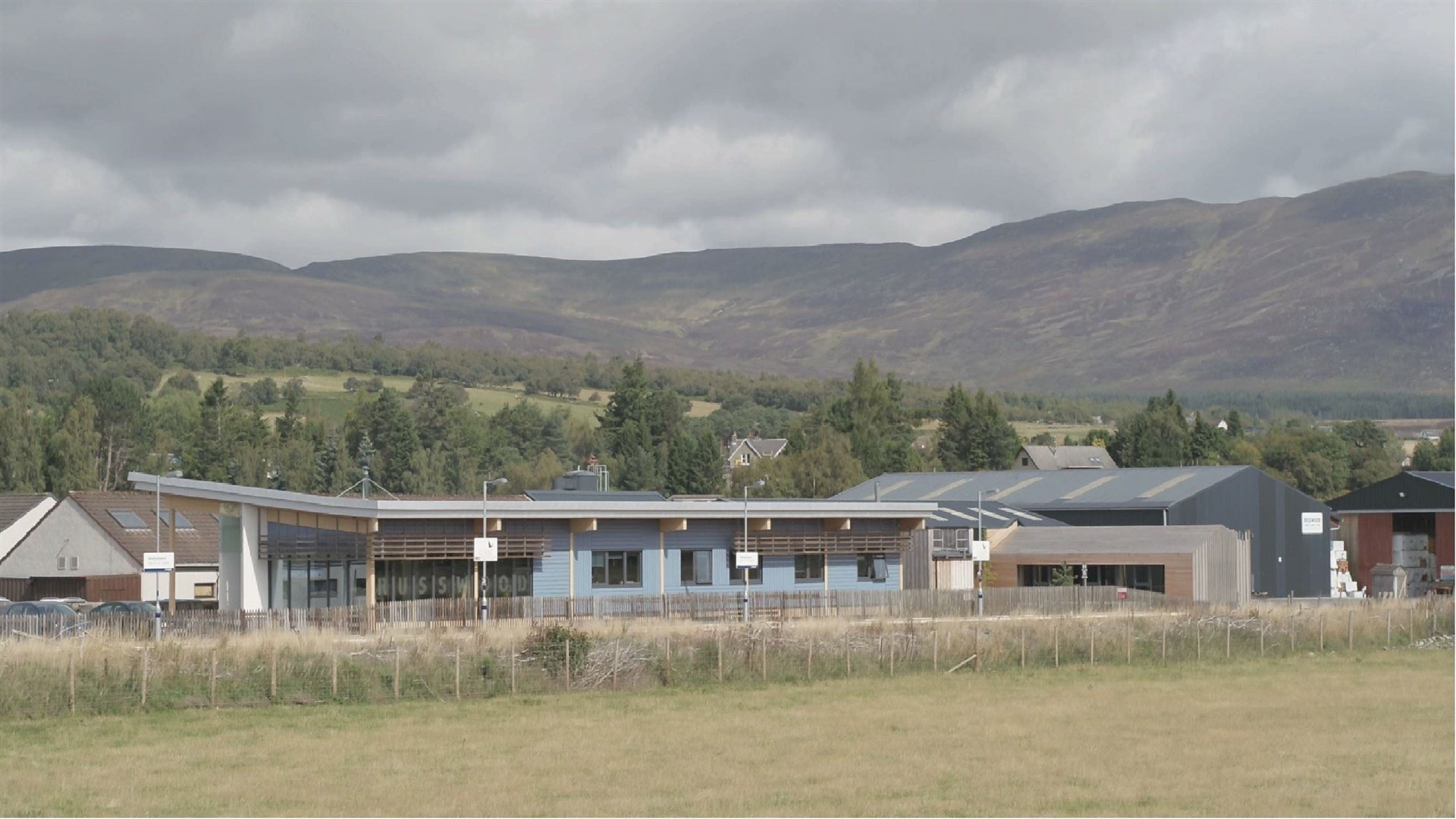 Newtonmore: the line passes by Russwood Ltd, where Mr Houghton worked before retiring.