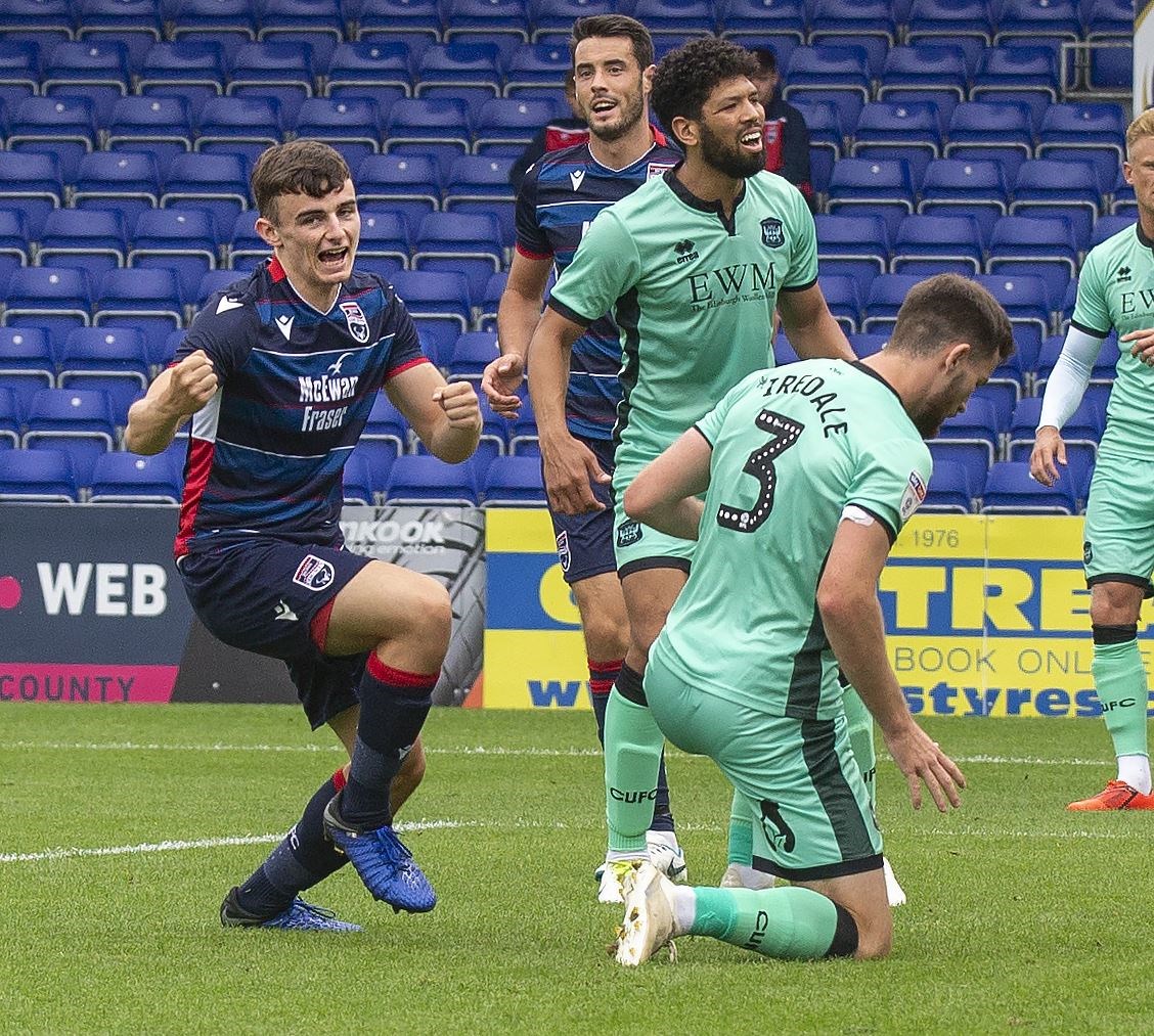 Simon Power (left) scored in Ross County's final pre-season friendly at home against Carlisle United. Picture: Ken Macpherson
