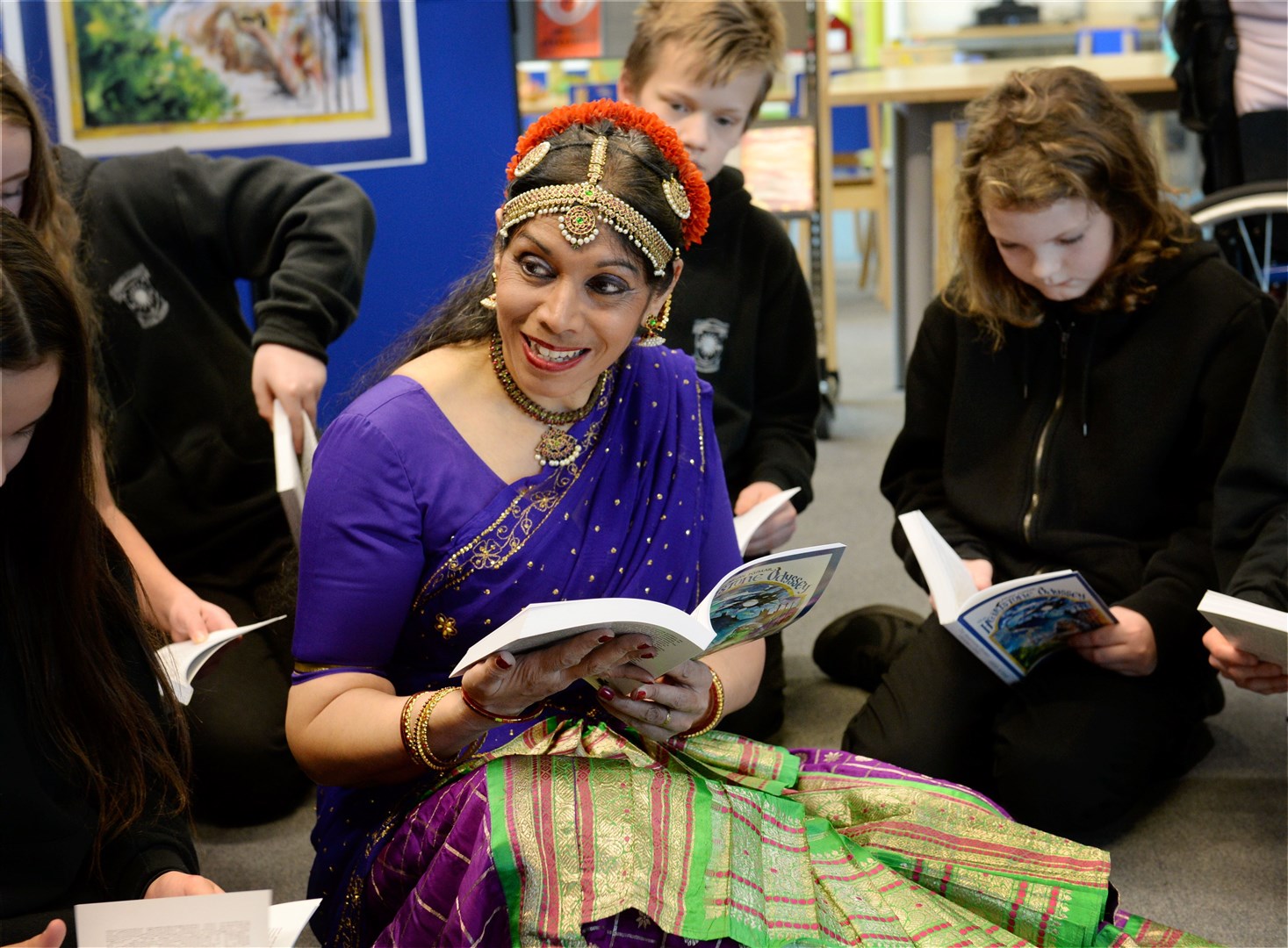 Sitakumari at a reading circle event at Dingwall Library. Picture: Gary Anthony.