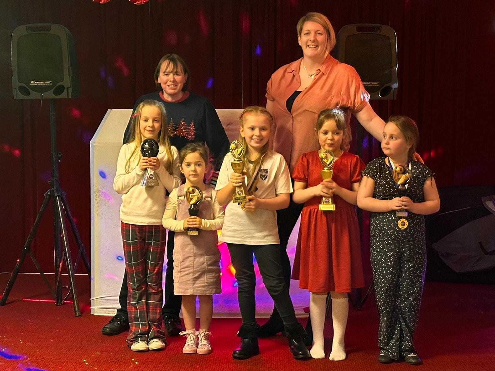 Ross County's under-8 girls award winners for 2023 - Ethos: Arloe Mackenzie & Cora Demaine. Most improved: Calaidh Maciver & Emily Barr. Player of the year: Anya Fleming (Not pictured) & Brodie Taylor.