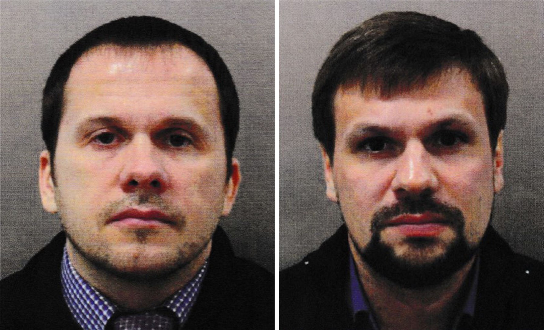 Alexander Petrov, left, and Ruslan Boshirov, who were named as suspects by police in 2018 (Metropolitan Police/PA)