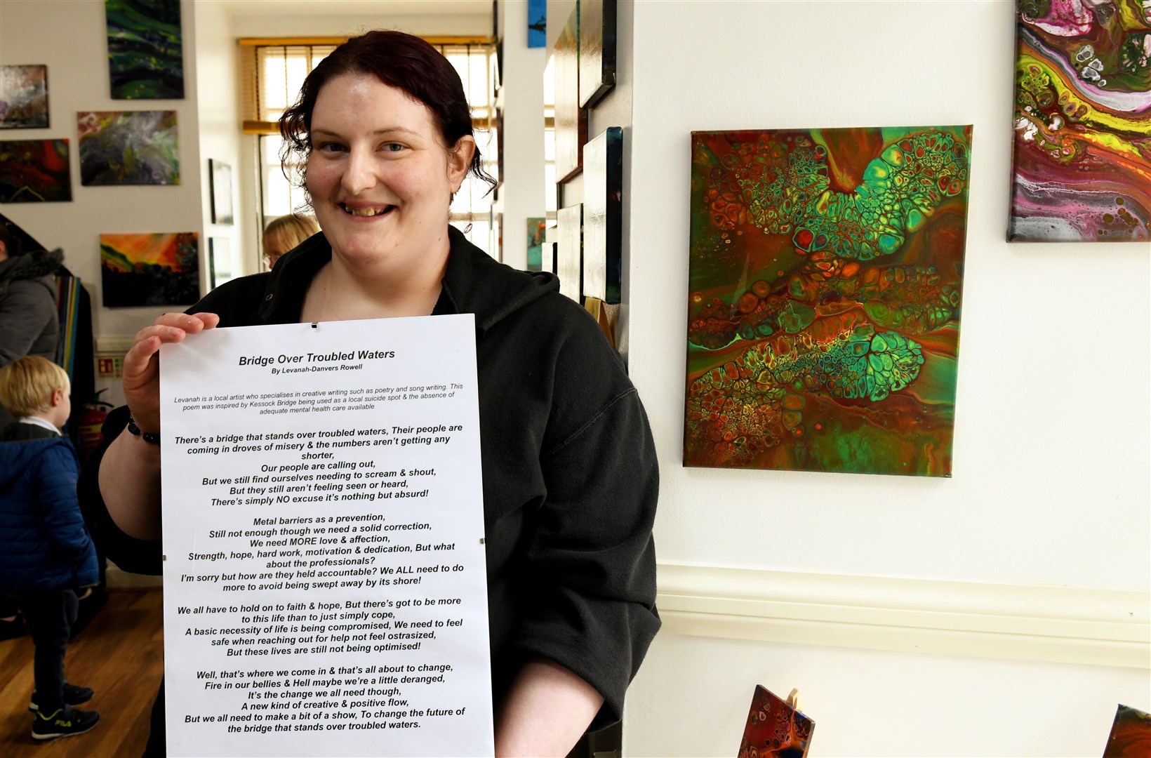 Levanah-Danvers Rowell finds writing poetry helps her mental health. Picture: James Mackenzie.