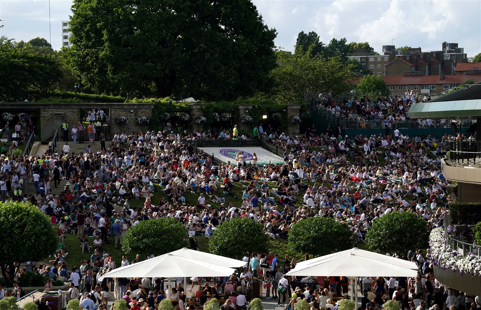 Spectators at Wimbledon on middle Sunday (Adam Davy/PA)