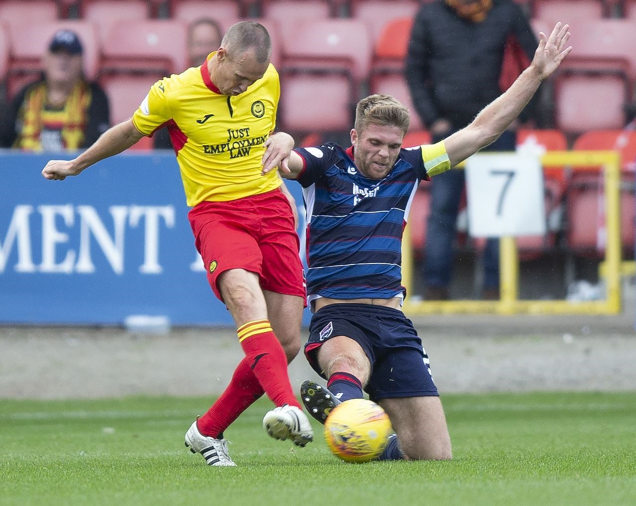 Marcus Fraser in action against Partick Thistle last weekend. Picture: Ken Macpherson