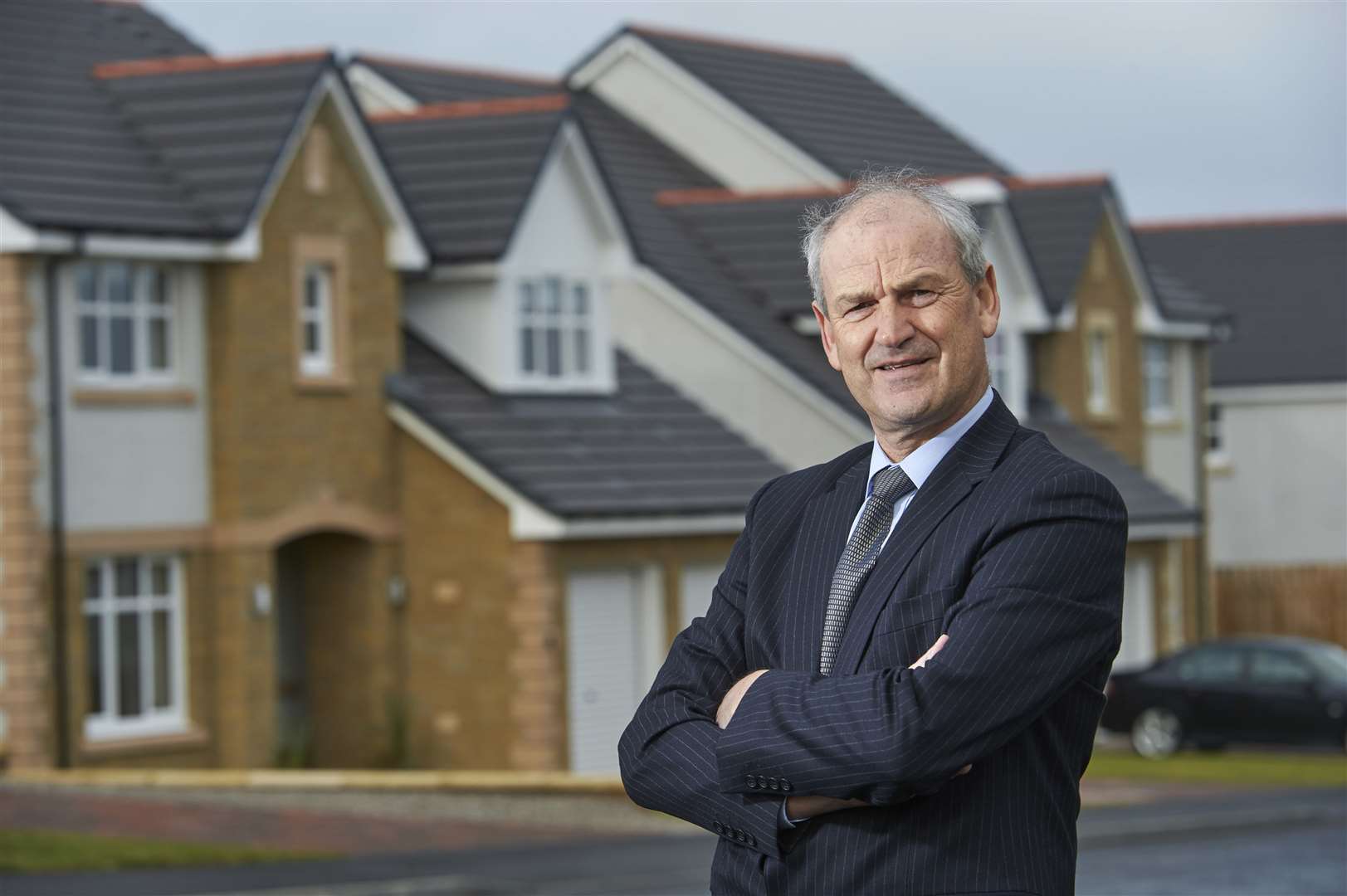 Chief Exec of Tulloch Homes, George Fraser, pictured at an Inverness developments.