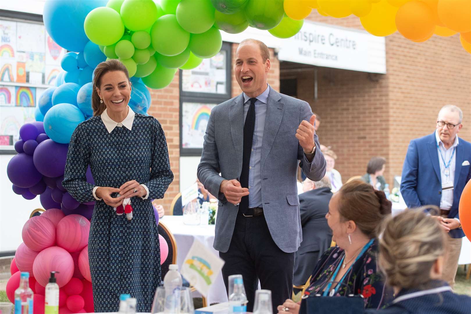 The Duke and Duchess of Cambridge visiting Queen Elizabeth Hospital in King’s Lynn as part of the NHS birthday celebrations (Joe Giddens/PA)