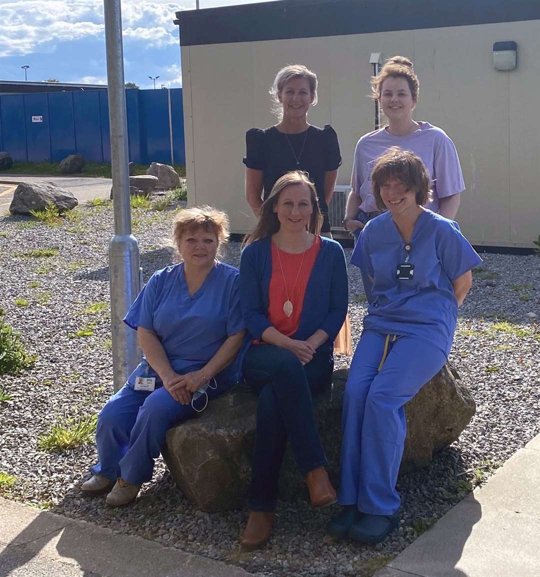 The Highland Sexual Health Teen Service, front from left, Karen Marnoch , Claire Watt and Karen Carson and, back from left, Kimberley MacInnes and Becca Douglas.