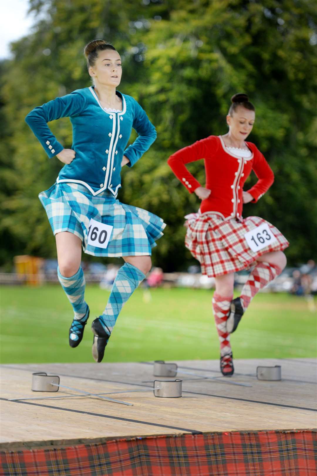 Flashback: Dance competitors Cara Wilson of Dingwall (left) and Dara Wood of Tain at a previous Strathpeffer Highland Gathering. Picture: Gair Fraser