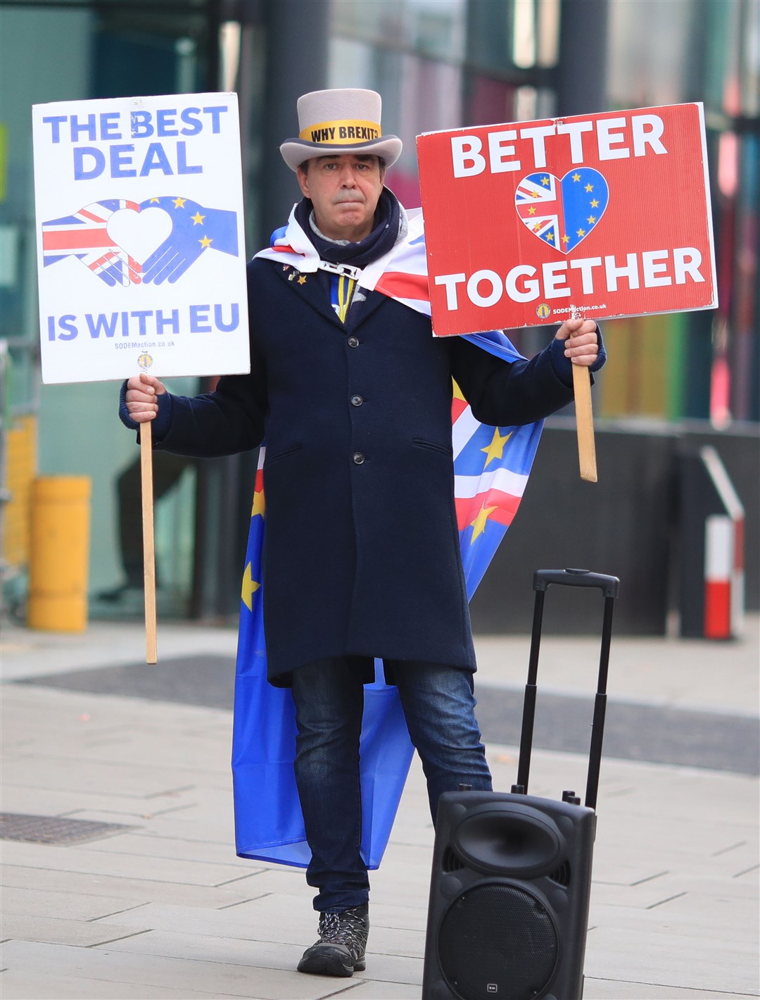 Anti-Brexit protester Steve Bray (Aaron Chown/PA)