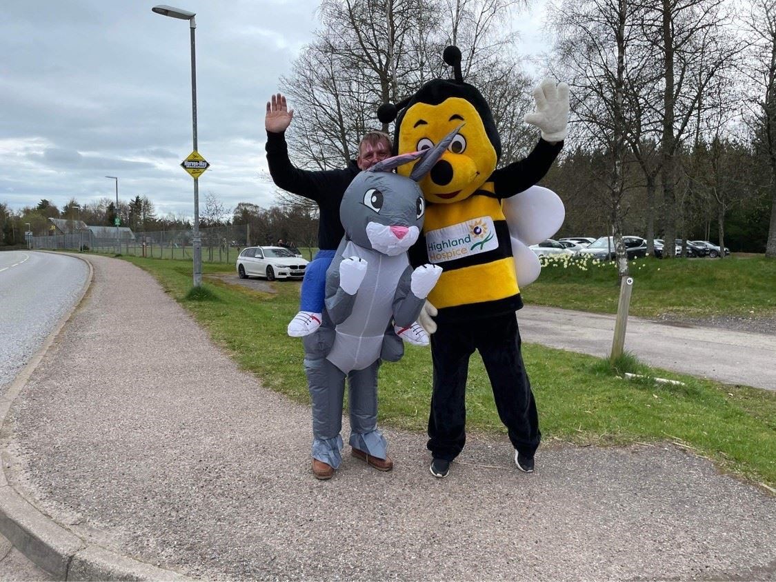 Bobby the Bee and the Easter bunny.