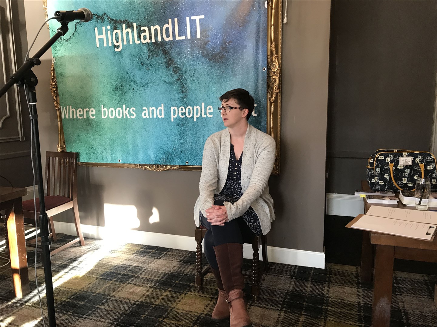 Aoife Lyall at last week's HighlandLIT author event in Inverness.